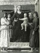 Piero della Francesca madonna and chold enthroned between four angels oil painting on canvas